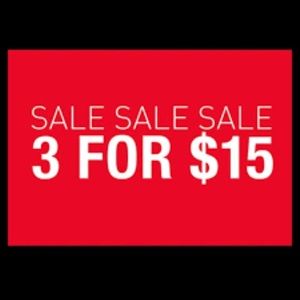 💣 Blowout Sale!!! 3 for $15.